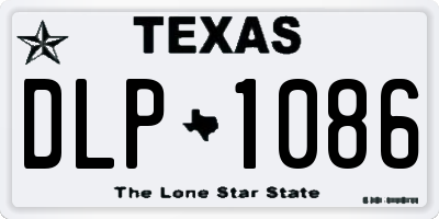 TX license plate DLP1086
