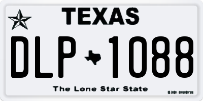 TX license plate DLP1088