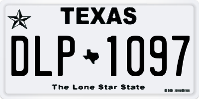 TX license plate DLP1097