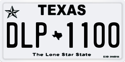 TX license plate DLP1100