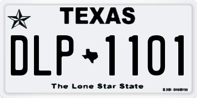 TX license plate DLP1101