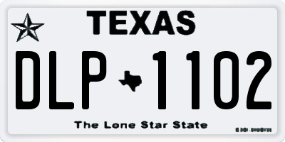 TX license plate DLP1102