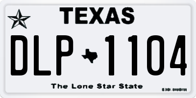 TX license plate DLP1104