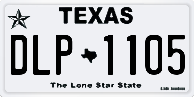 TX license plate DLP1105