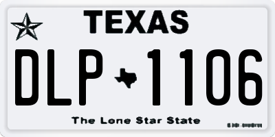 TX license plate DLP1106