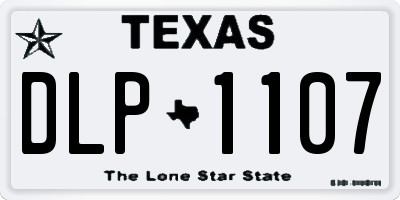 TX license plate DLP1107