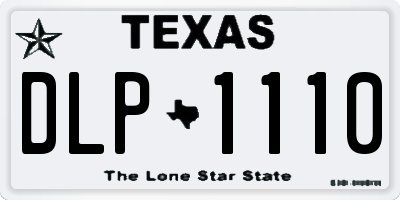 TX license plate DLP1110