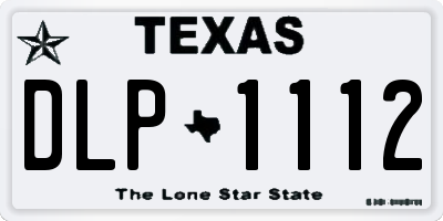 TX license plate DLP1112
