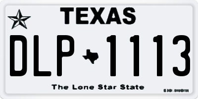 TX license plate DLP1113