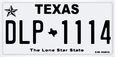 TX license plate DLP1114