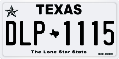 TX license plate DLP1115