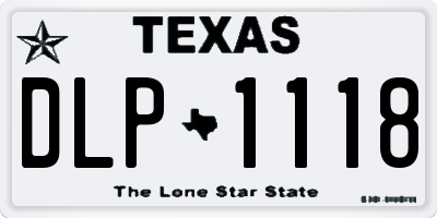 TX license plate DLP1118