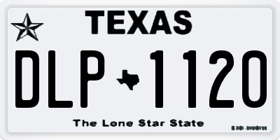 TX license plate DLP1120