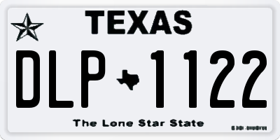 TX license plate DLP1122