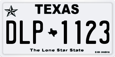 TX license plate DLP1123