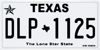 TX license plate DLP1125