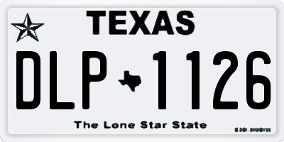 TX license plate DLP1126
