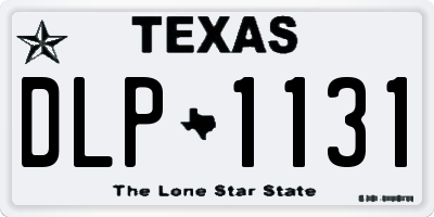 TX license plate DLP1131