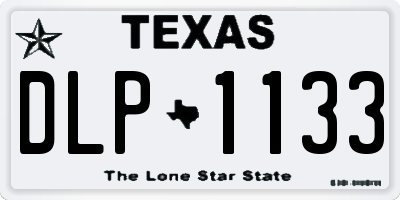 TX license plate DLP1133