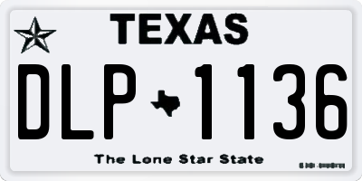 TX license plate DLP1136