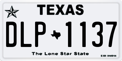 TX license plate DLP1137