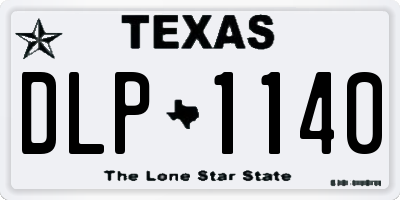 TX license plate DLP1140