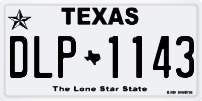 TX license plate DLP1143