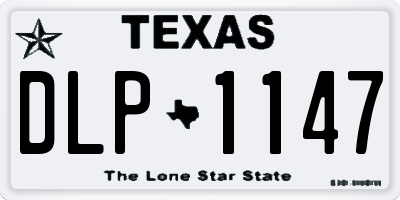 TX license plate DLP1147