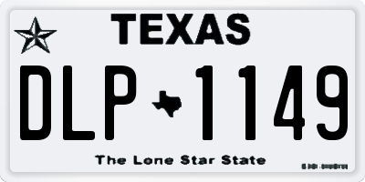 TX license plate DLP1149