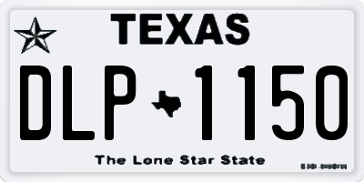 TX license plate DLP1150