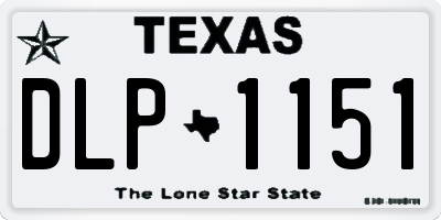 TX license plate DLP1151