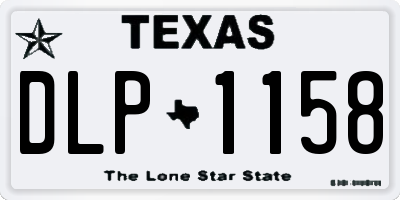 TX license plate DLP1158