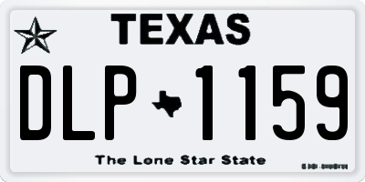 TX license plate DLP1159