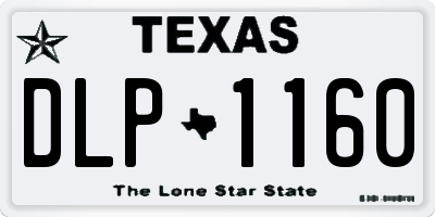 TX license plate DLP1160