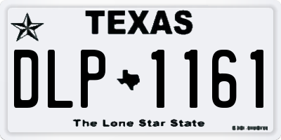 TX license plate DLP1161