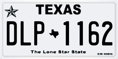 TX license plate DLP1162