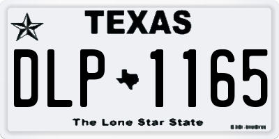 TX license plate DLP1165