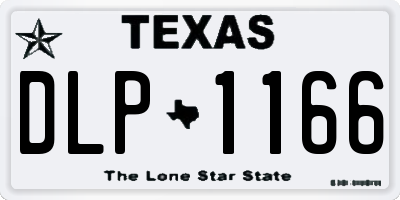 TX license plate DLP1166