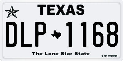 TX license plate DLP1168