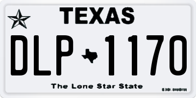 TX license plate DLP1170