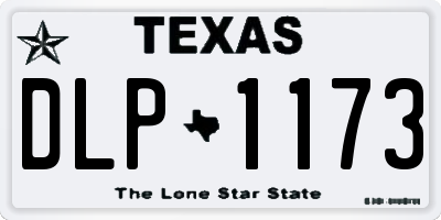 TX license plate DLP1173