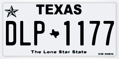 TX license plate DLP1177