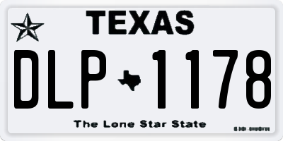 TX license plate DLP1178