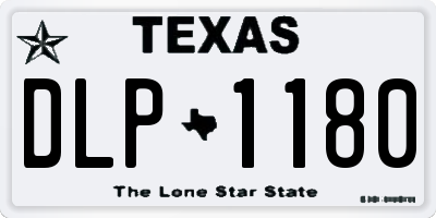 TX license plate DLP1180