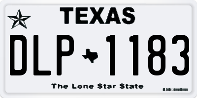 TX license plate DLP1183