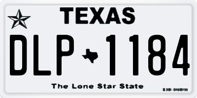 TX license plate DLP1184