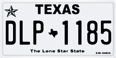 TX license plate DLP1185