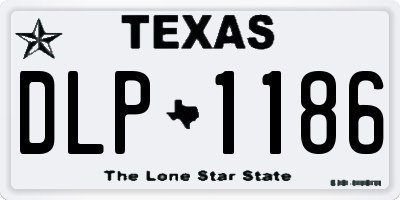 TX license plate DLP1186
