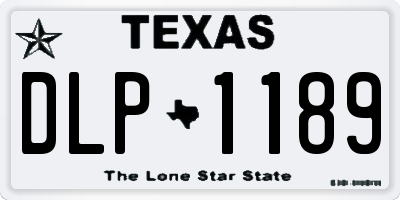 TX license plate DLP1189