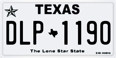 TX license plate DLP1190